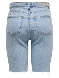 ONLEMILY Vita alta Straight Fit Bermuda in jeans