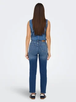 ONLEMILY Vita alta Straight Fit Lunghezza alla caviglia Jeans
