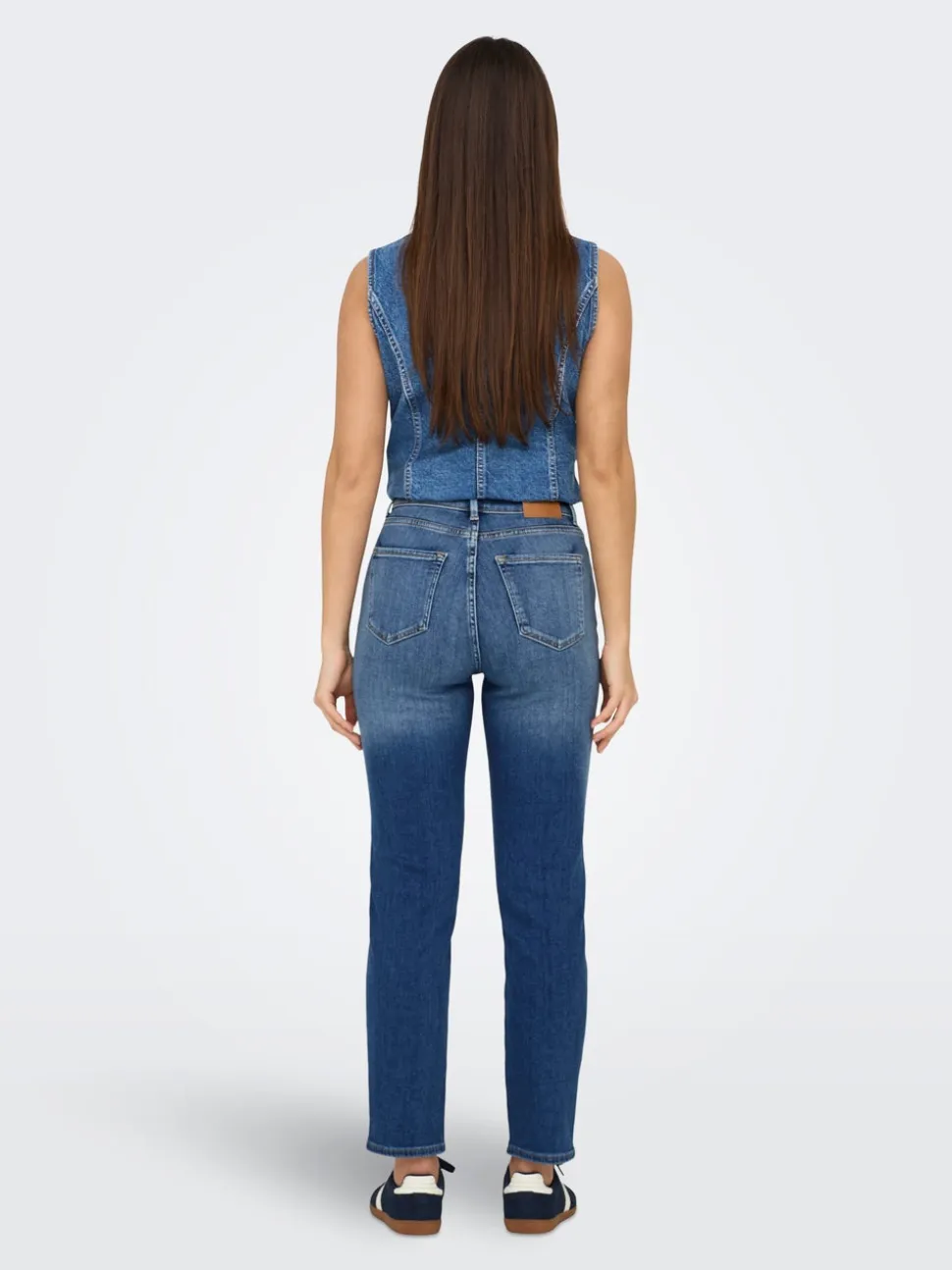 ONLEMILY Vita alta Straight Fit Lunghezza alla caviglia Jeans