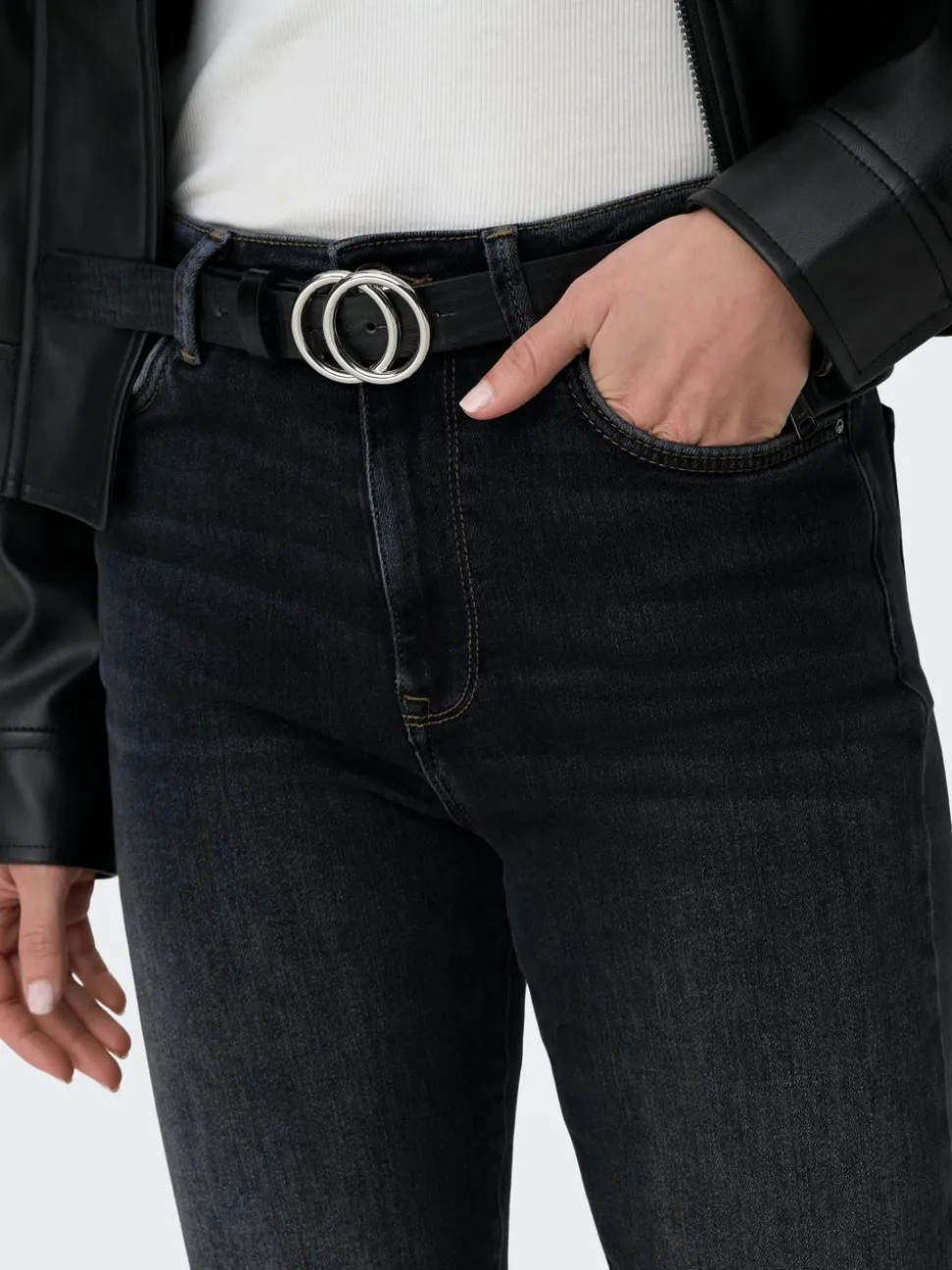 ONLEMILY Vita alta Straight Fit Lunghezza alla caviglia Jeans