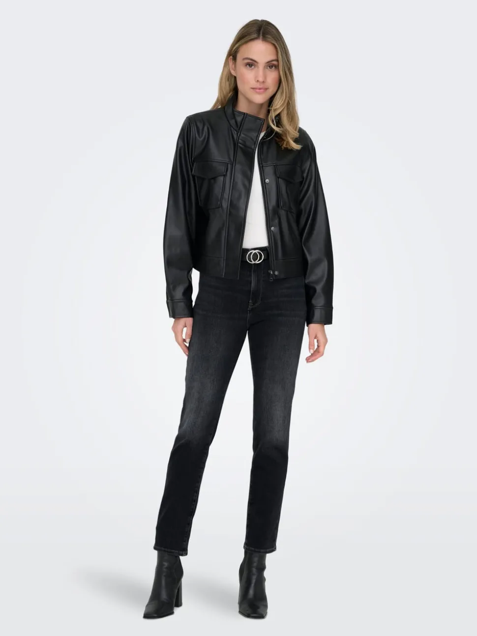 ONLEMILY Vita alta Straight Fit Lunghezza alla caviglia Jeans