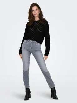 ONLEMILY Vita alta Straight Fit Lunghezza alla caviglia Jeans