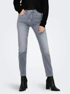 ONLEMILY Vita alta Straight Fit Lunghezza alla caviglia Jeans