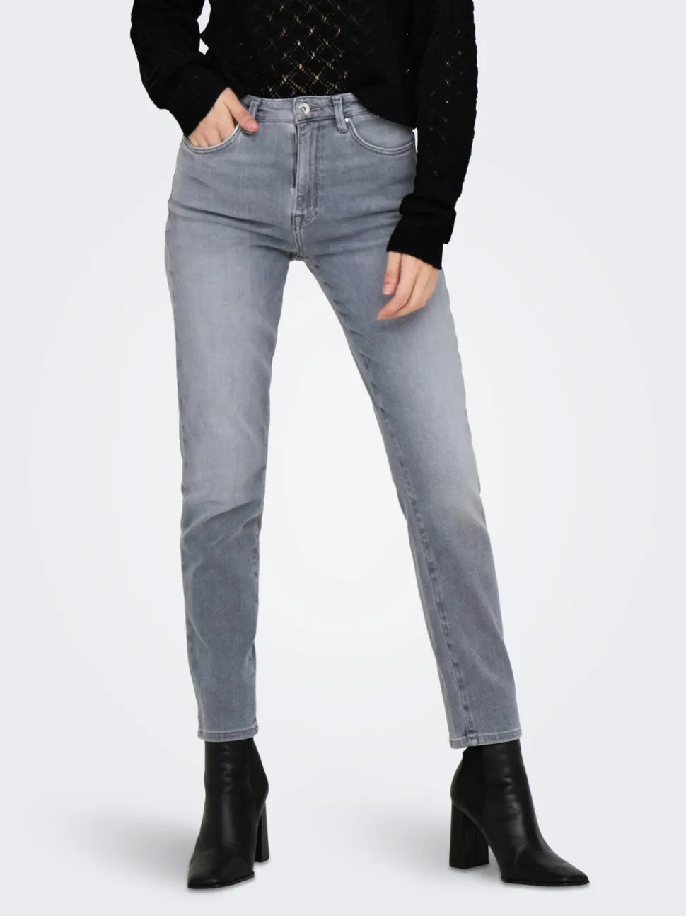 ONLEMILY Vita alta Straight Fit Lunghezza alla caviglia Jeans