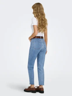ONLEMILY Vita alta Straight Fit Cropped Jeans