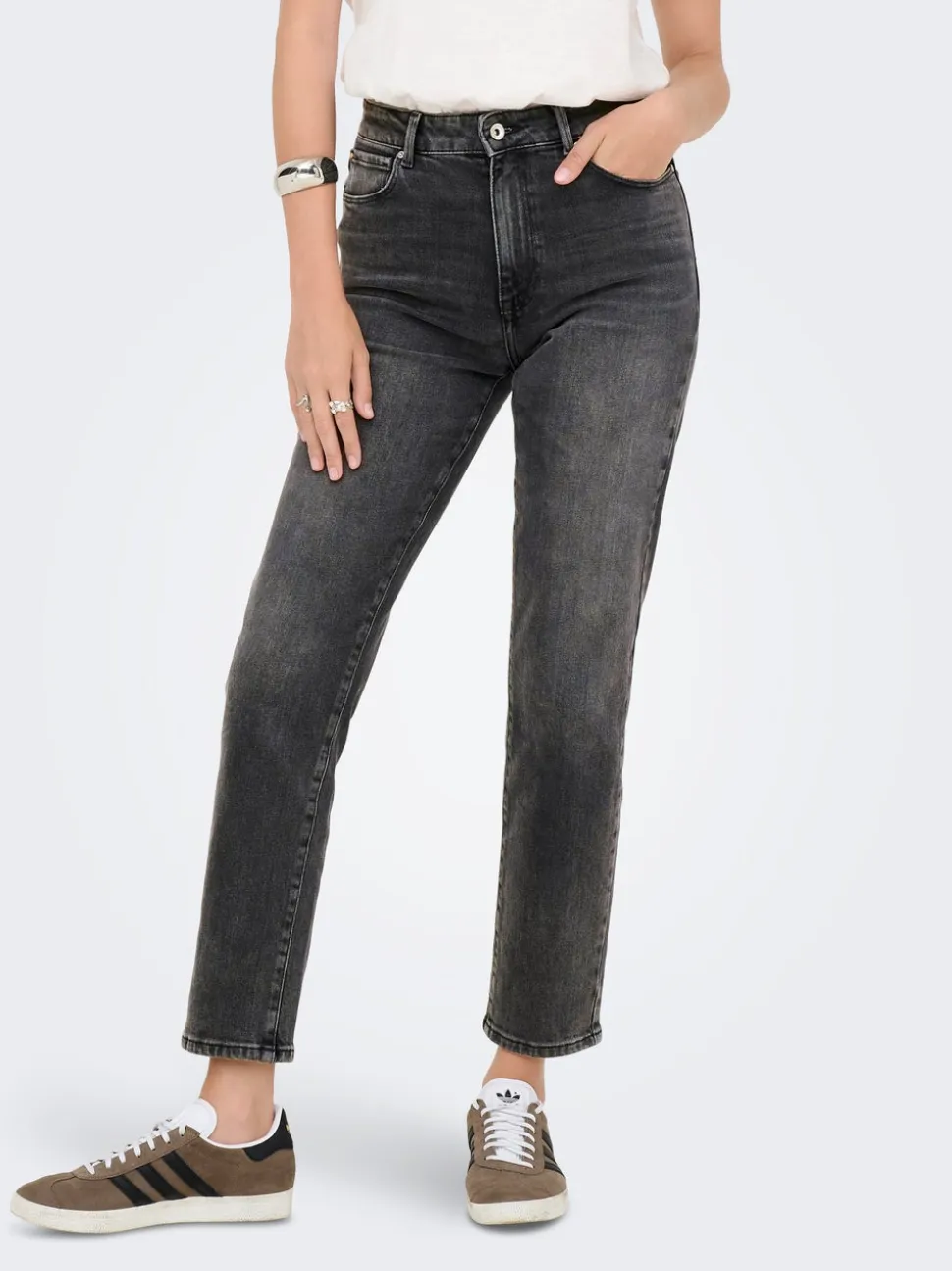 ONLEMILY Vita alta Straight Fit Lunghezza alla caviglia Jeans