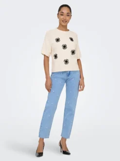 ONLEMILY Vita alta Straight Fit Lunghezza alla caviglia Jeans