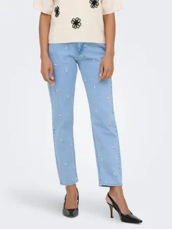 ONLEMILY Vita alta Straight Fit Lunghezza alla caviglia Jeans