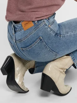 ONLEMILY Vita alta Straight Fit Lunghezza alla caviglia Jeans