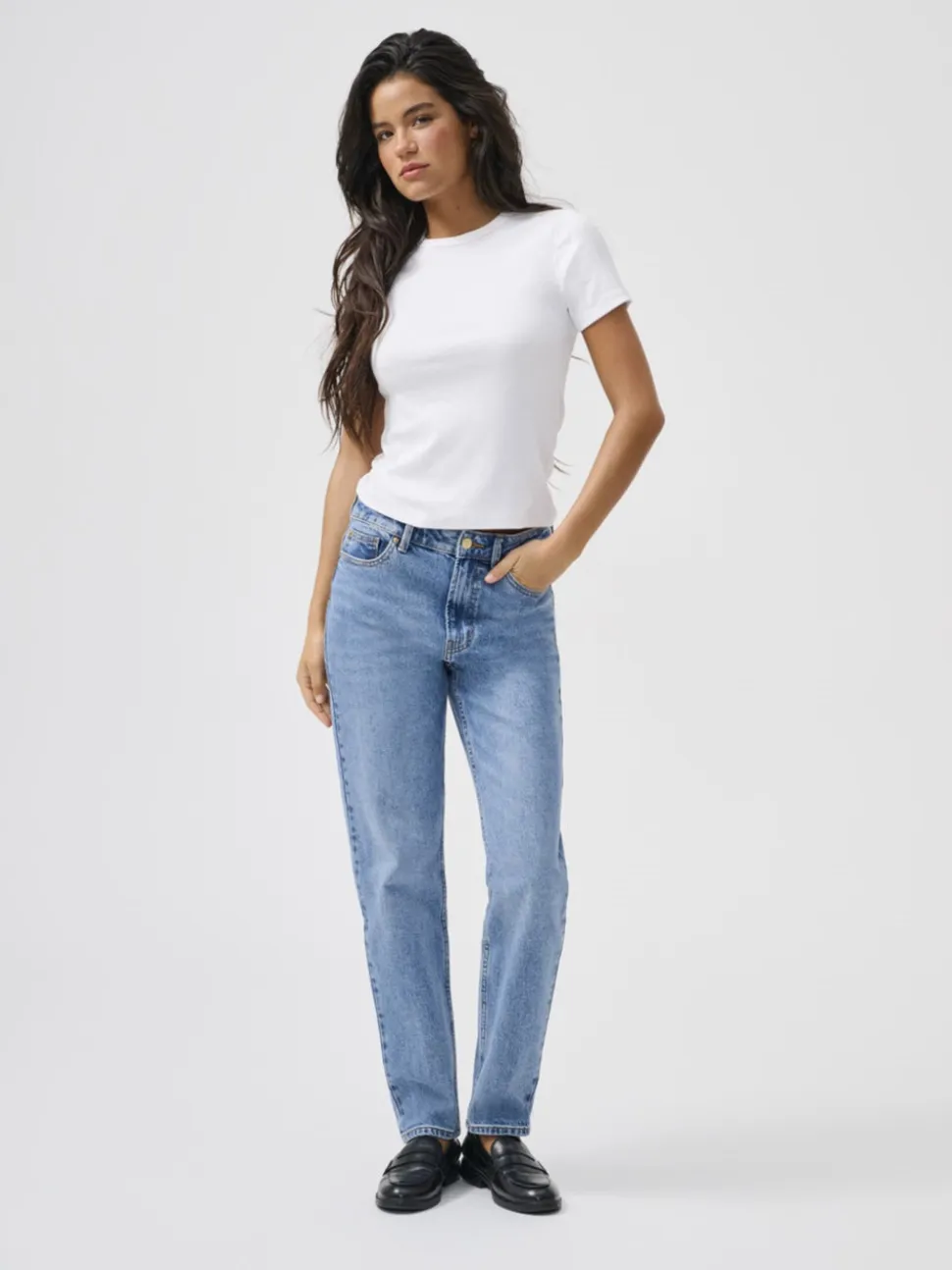 ONLEMILY Vita alta Straight Fit Lunghezza alla caviglia Jeans