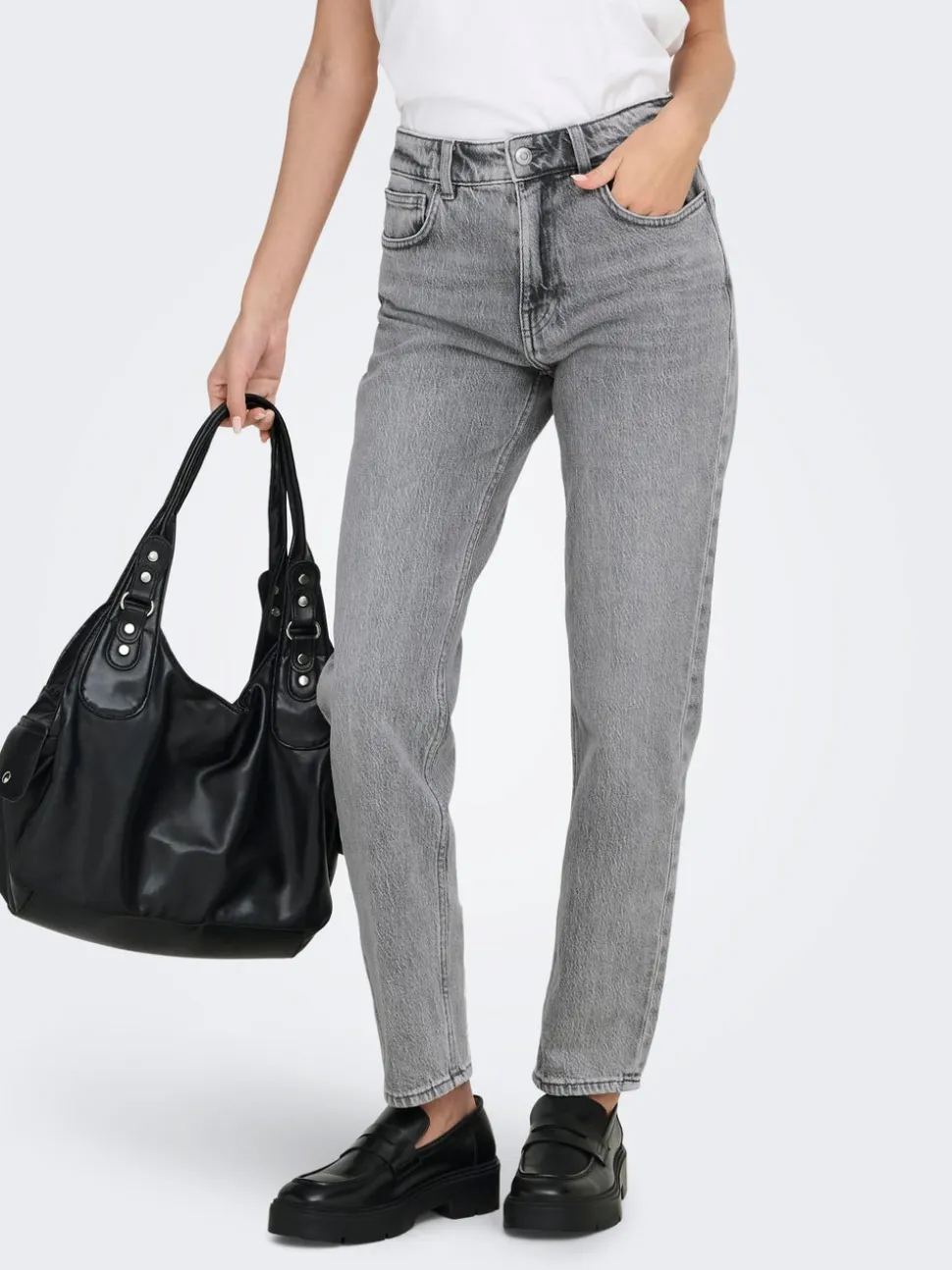 ONLEMILY Vita alta Straight Fit Lunghezza alla caviglia Jeans