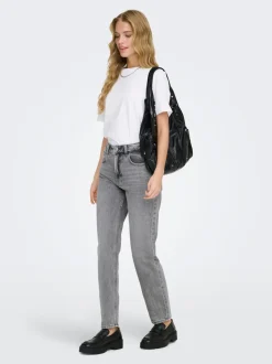 ONLEMILY Vita alta Straight Fit Lunghezza alla caviglia Jeans