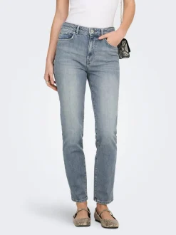 ONLEMILY Vita alta Straight Fit Lunghezza alla caviglia Jeans