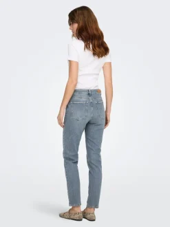 ONLEMILY Vita alta Straight Fit Lunghezza alla caviglia Jeans