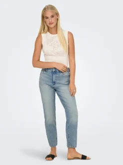 ONLEMILY Vita alta Straight Fit Lunghezza alla caviglia Jeans