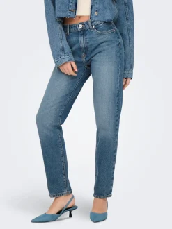 ONLEMILY Vita alta Straight Fit Lunghezza alla caviglia Jeans