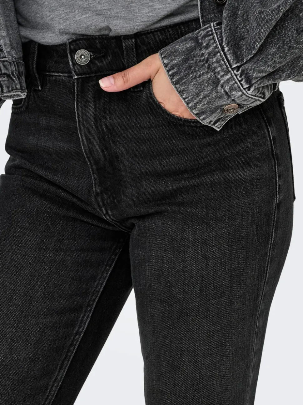 ONLEMILY Vita alta Straight Fit Lunghezza alla caviglia Jeans