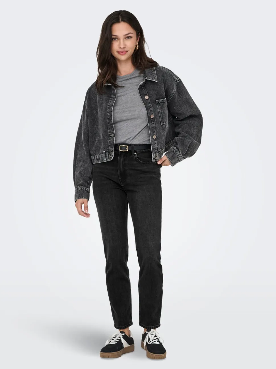 ONLEMILY Vita alta Straight Fit Lunghezza alla caviglia Jeans