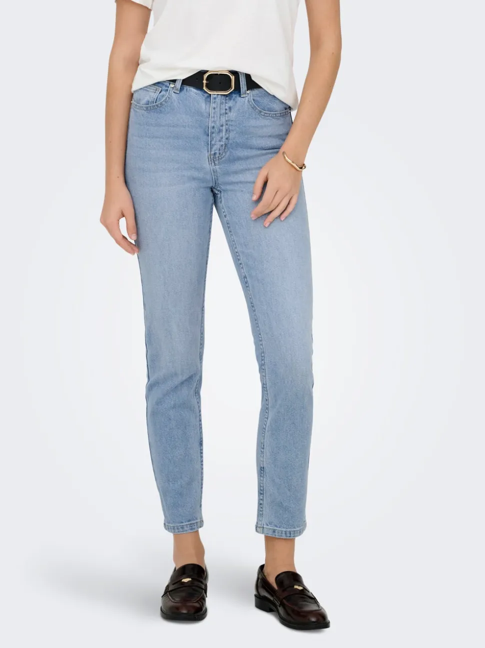 ONLEMILY Vita alta Straight Fit Lunghezza alla caviglia Jeans