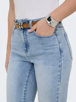 ONLEMILY-MILA Vita alta Straight Fit Lunghezza alla caviglia Jeans
