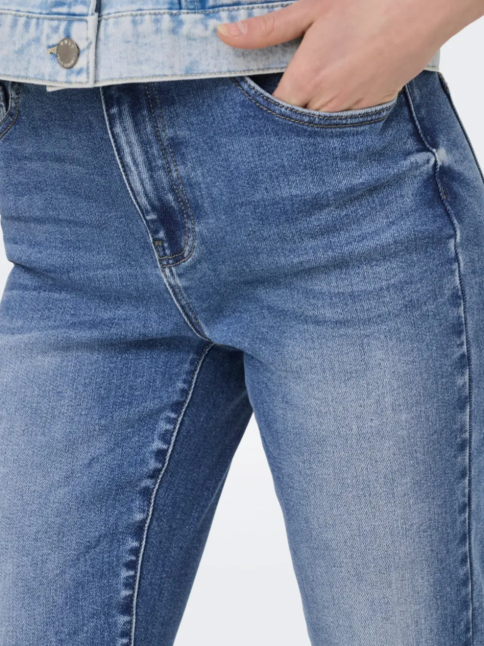 ONLEMILY-MILA Vita alta Straight Fit Lunghezza alla caviglia Jeans