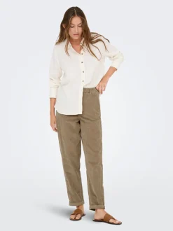 ONLFLORA Pantaloni classici in velluto a coste taglio carrot