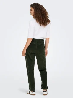 ONLFLORA Pantaloni classici in velluto a coste taglio carrot