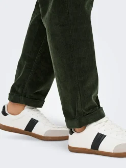 ONLFLORA Pantaloni classici in velluto a coste taglio carrot