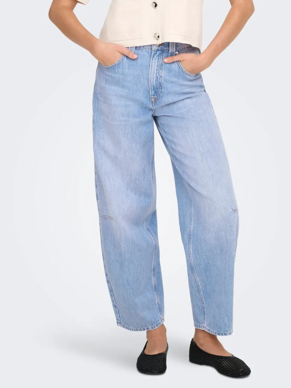 ONLFRANKIE Vita alta Barrel fit Lunghezza alla caviglia Jeans