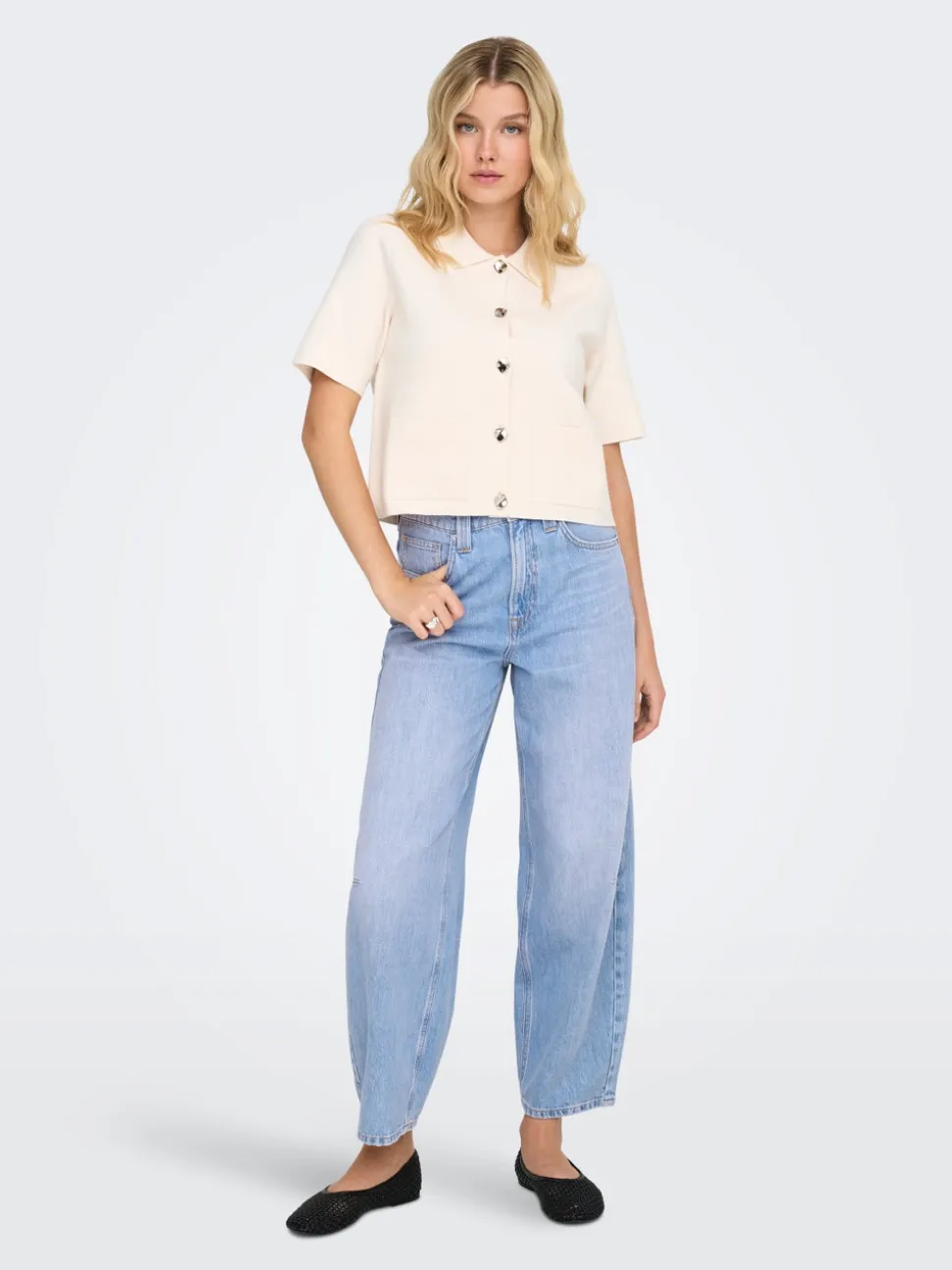 ONLFRANKIE Vita alta Barrel fit Lunghezza alla caviglia Jeans