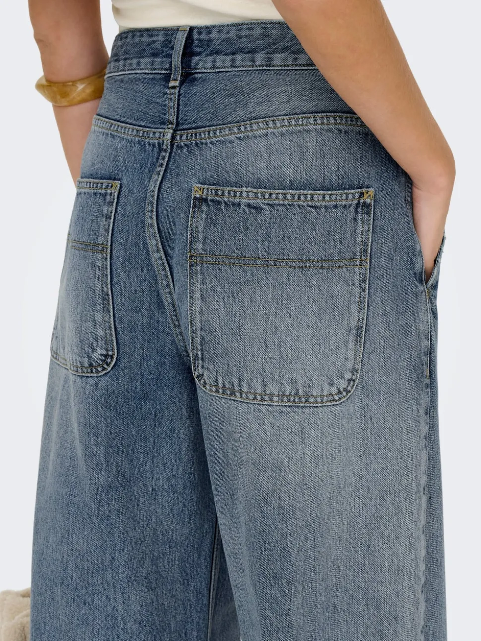 ONLGIA Vita media Baggy Fit Jeans