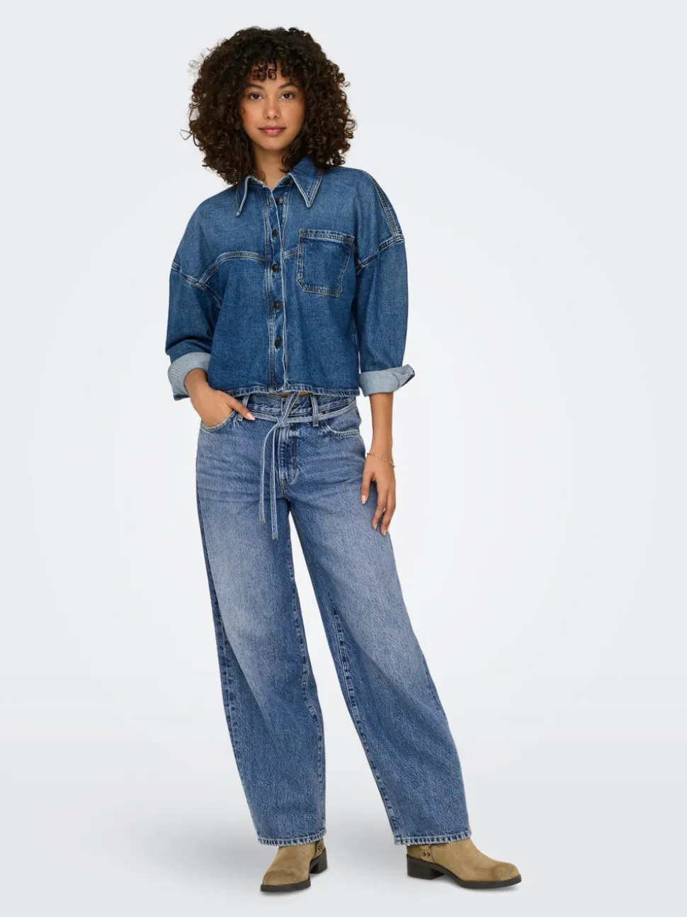 ONLGIANNA Vita media Balloon Fit Jeans