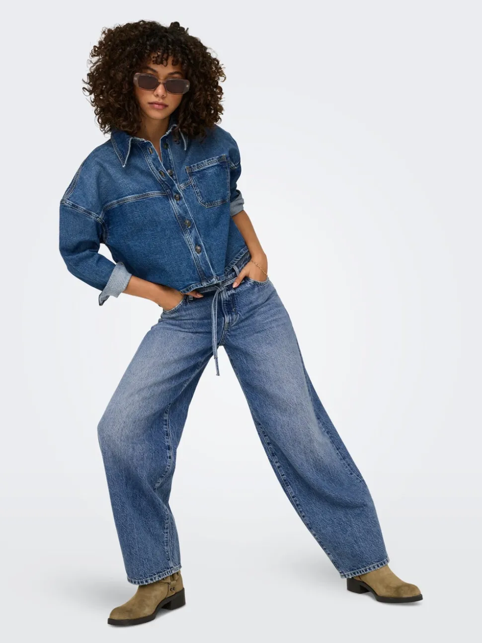 ONLGIANNA Vita media Balloon Fit Jeans
