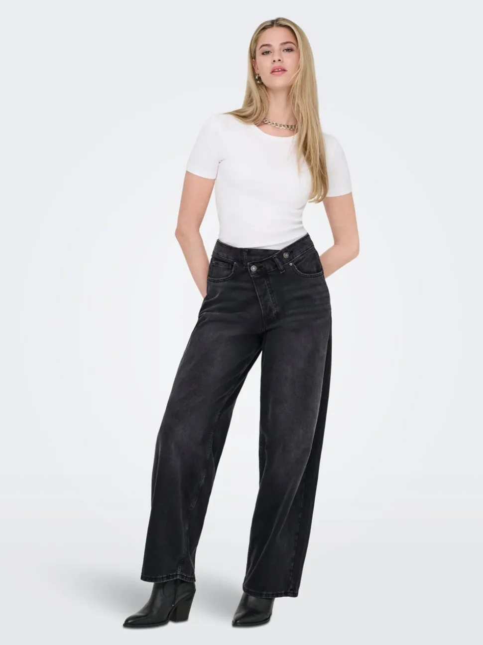 ONLGIORGIA Vita media Baggy Fit Jeans