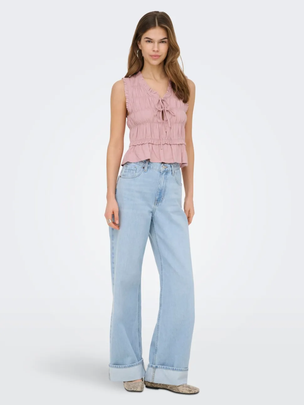 ONLGOA Lino Blusa