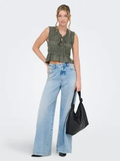 ONLGOA Lino Blusa