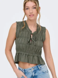 ONLGOA Lino Blusa