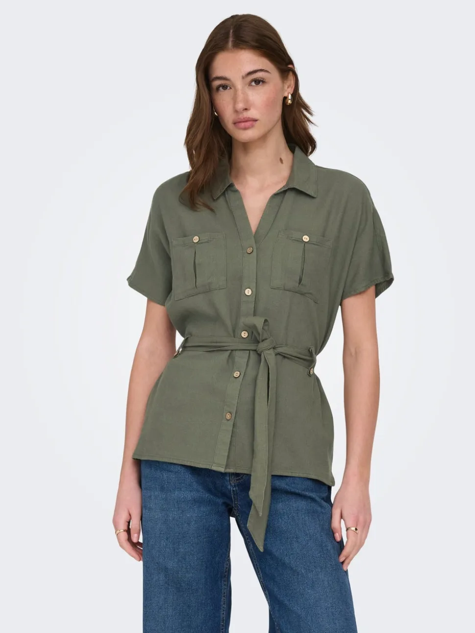 ONLGOA Lino Camicia