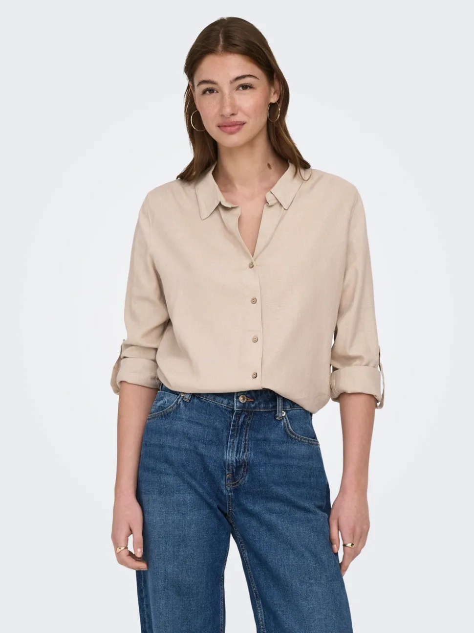 ONLGOA Lino Camicia