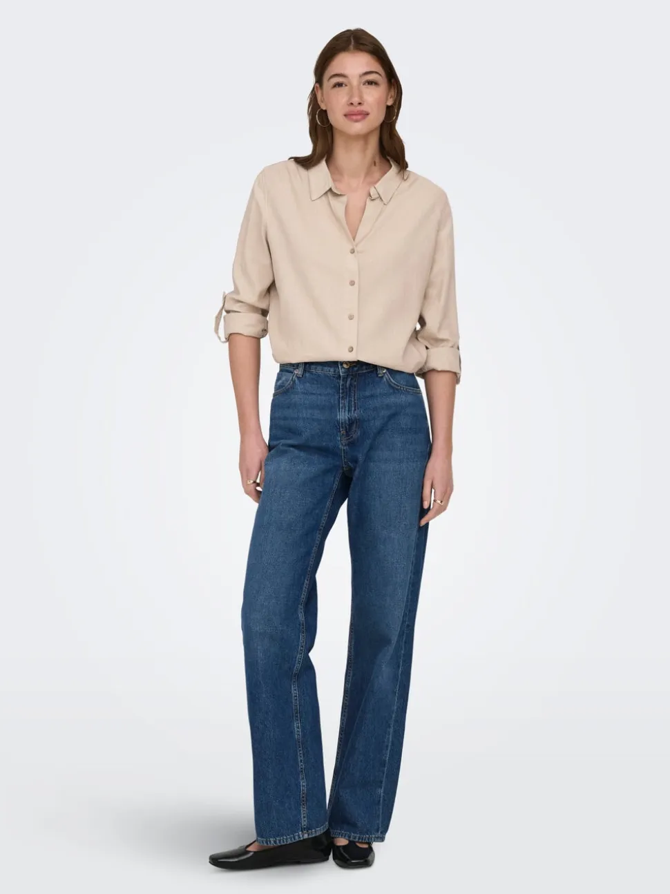 ONLGOA Lino Camicia