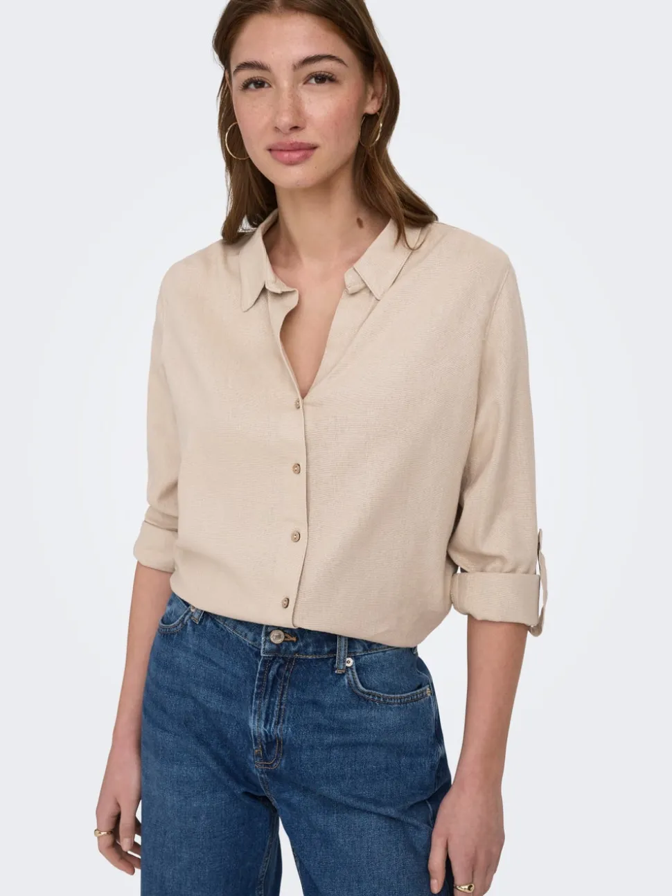 ONLGOA Lino Camicia