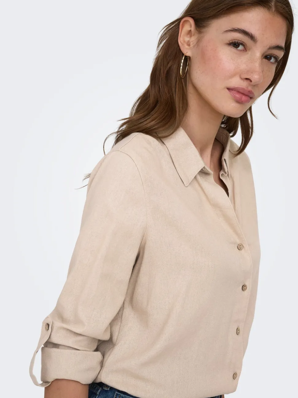 ONLGOA Lino Camicia