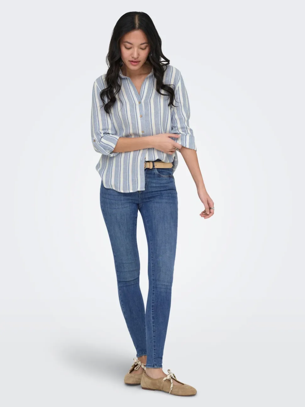 ONLGOA Lino Camicia