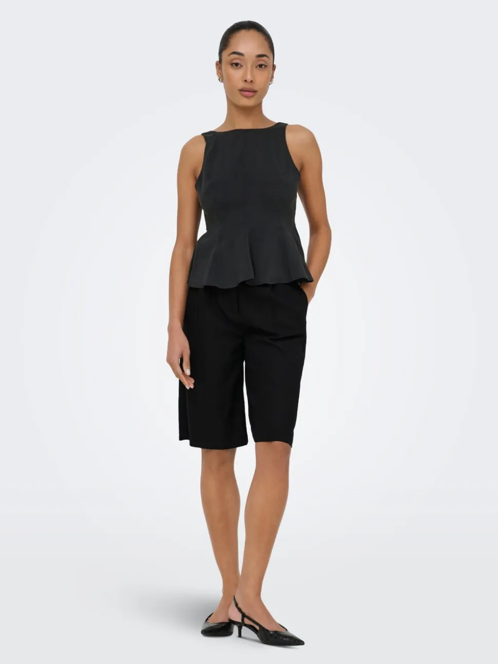 ONLGOA Loose Fit Lino Bermuda