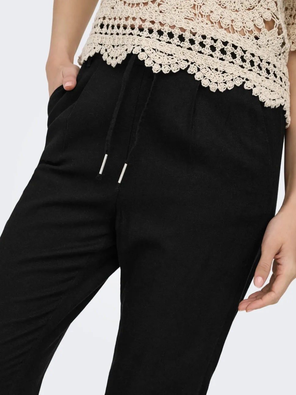 ONLGOA-POPTRASH Comfort Fit Lino Pantaloni