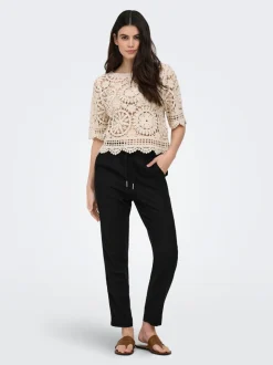 ONLGOA-POPTRASH Comfort Fit Lino Pantaloni