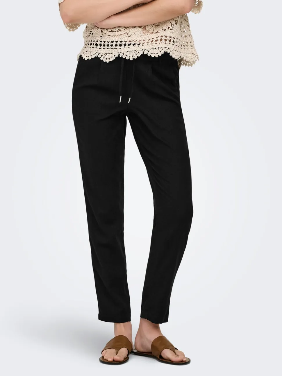 ONLGOA-POPTRASH Comfort Fit Lino Pantaloni