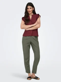 ONLGOA-POPTRASH Comfort Fit Lino Pantaloni