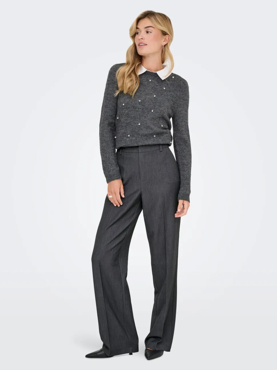 ONLHATTIE-LANA Straight Tapered Fit Pantaloni a gamba larga