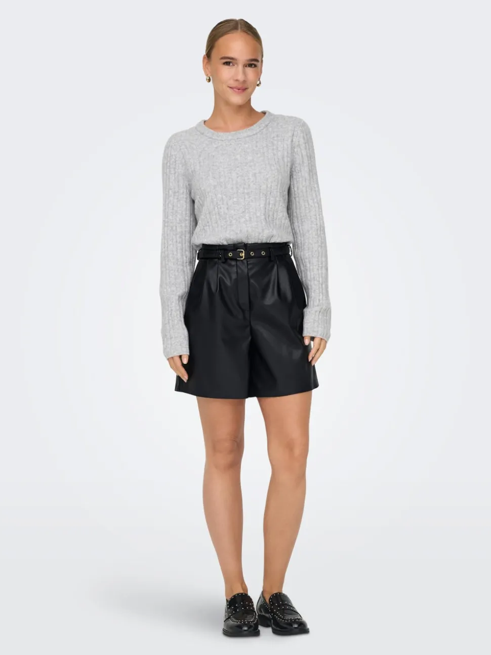 ONLHEIDI Vita media Regular Fit Pantaloncini in finta pelle